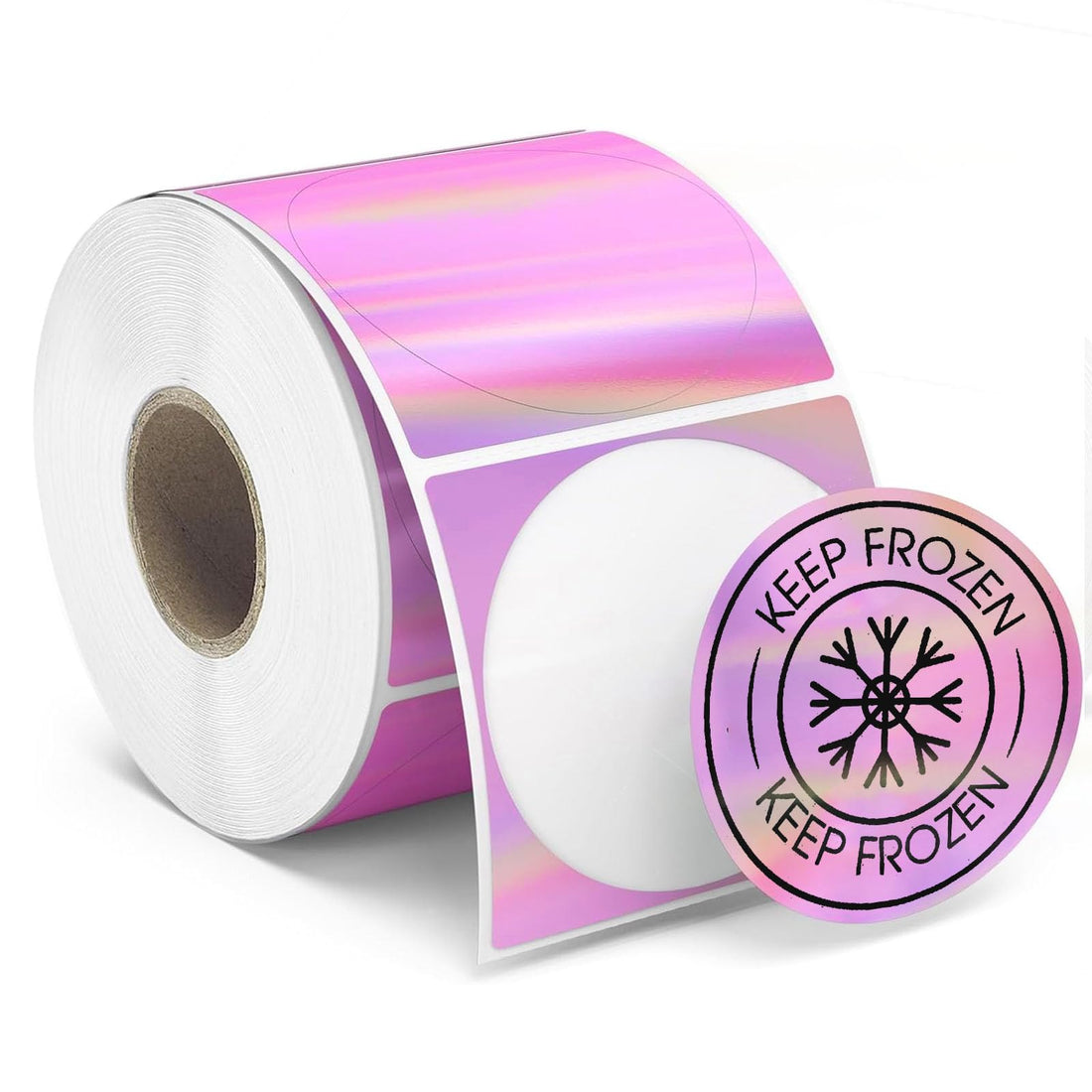2 x 2 Round Thermal Labels, for M110/M120/M220/M221 Label Maker, 2 inch Circle Thermal Sticker Labels for Business and Home, 140 Labels for Printer,Holographic Thermal Labels