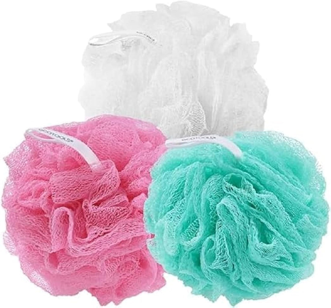 Generic 3 Piece Bath Loofah Set (Multicolored)