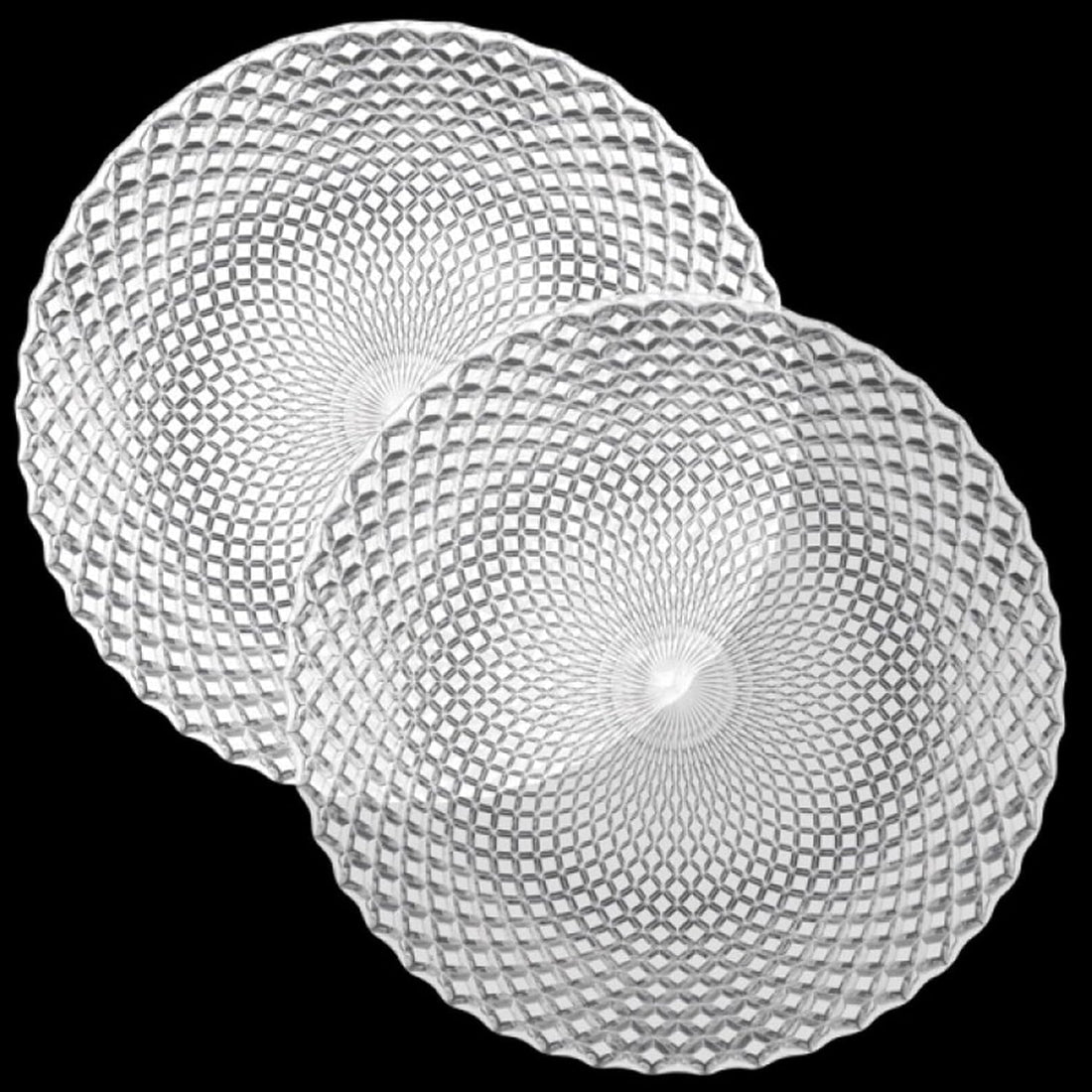 Glass Snack Bowl, 2-Piece Decorative Bowl (2 pcs (20cm))