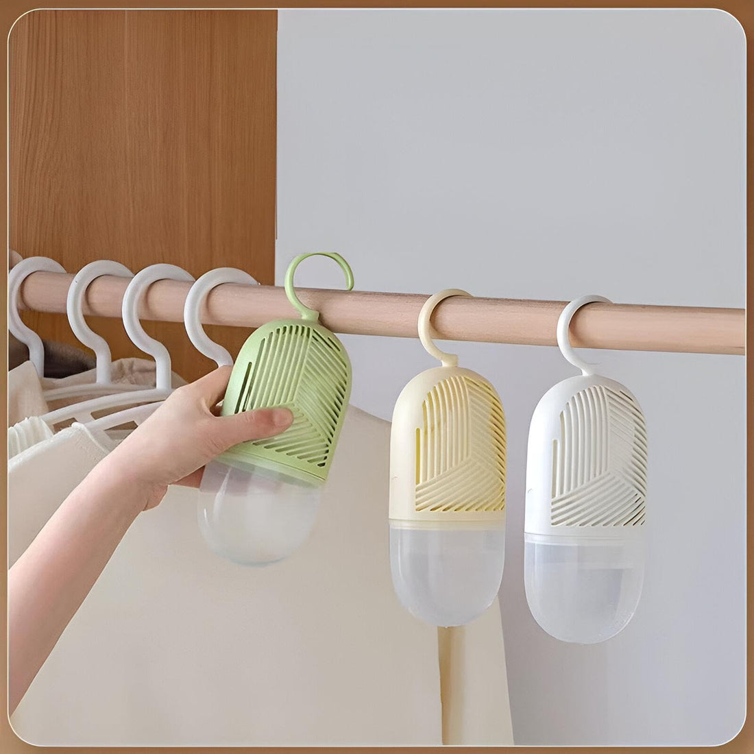 Moisture-Wicking Bags - Cloakroom Dehumidifier with Effective Water Collector for Keeping Clothes Dry in Humid Environments Like Dorm Rooms (3 piece of the color shown)