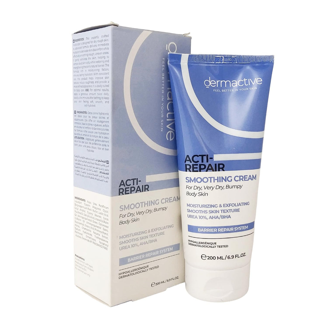 DERMACTIVE Acti-Repair Smoothing Cream – 200ml | Deep Nourishment, Skin Repair & Softness, Soothes Dry & Rough Skin