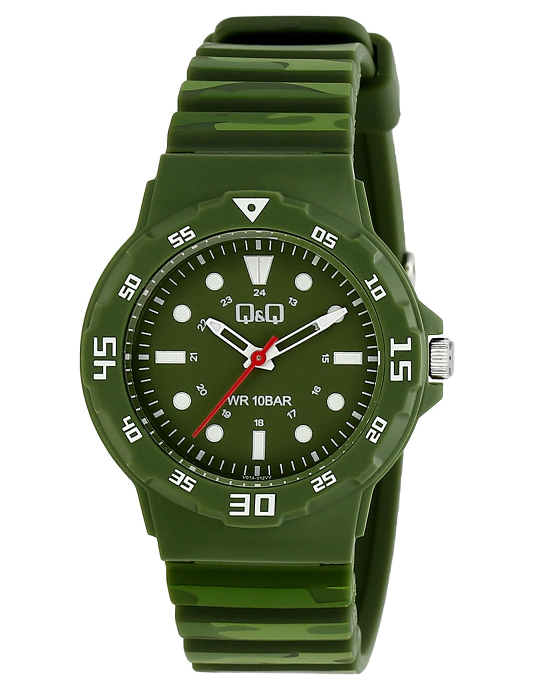 Q&Q WATCHES Watch By Citizen V07A-012VY Unisex Analog Watch Green Women