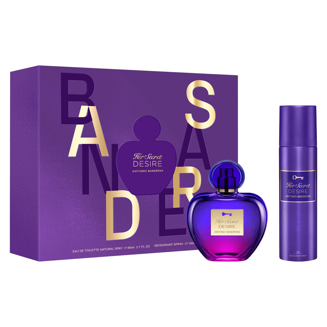Antonio Banderas Her Secret Desire (W) Set Edt 80Ml + Deodorant Spray 150Ml