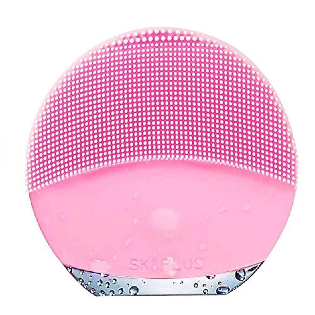SK&PLUS Sonic Facial Cleansing Brush, Silicon IPX7 Waterproof Face Cleanser for Exfoliation Scrub and Massager Brush