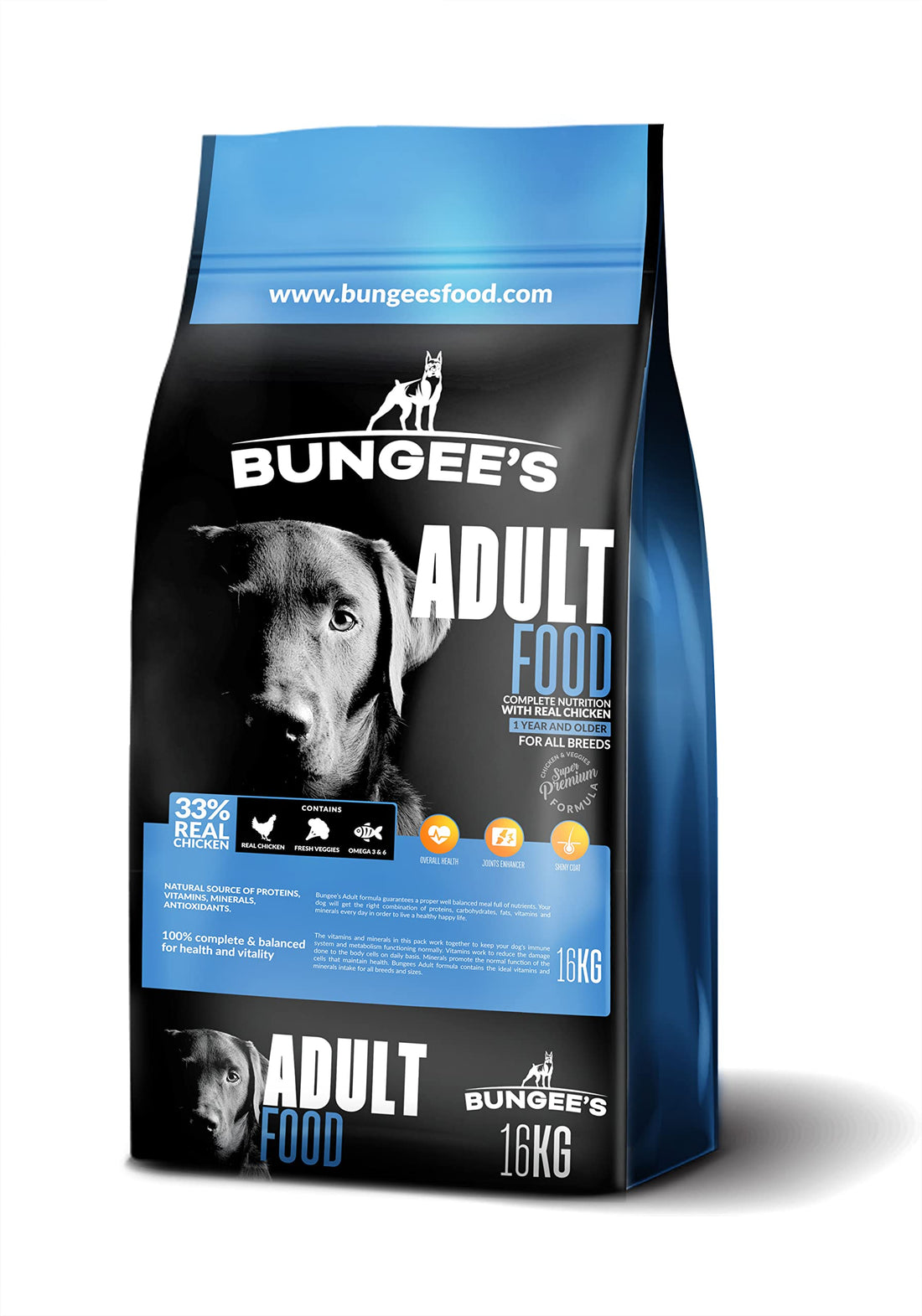 Bungee's Adult Dry Food for Dogs - 16 kg