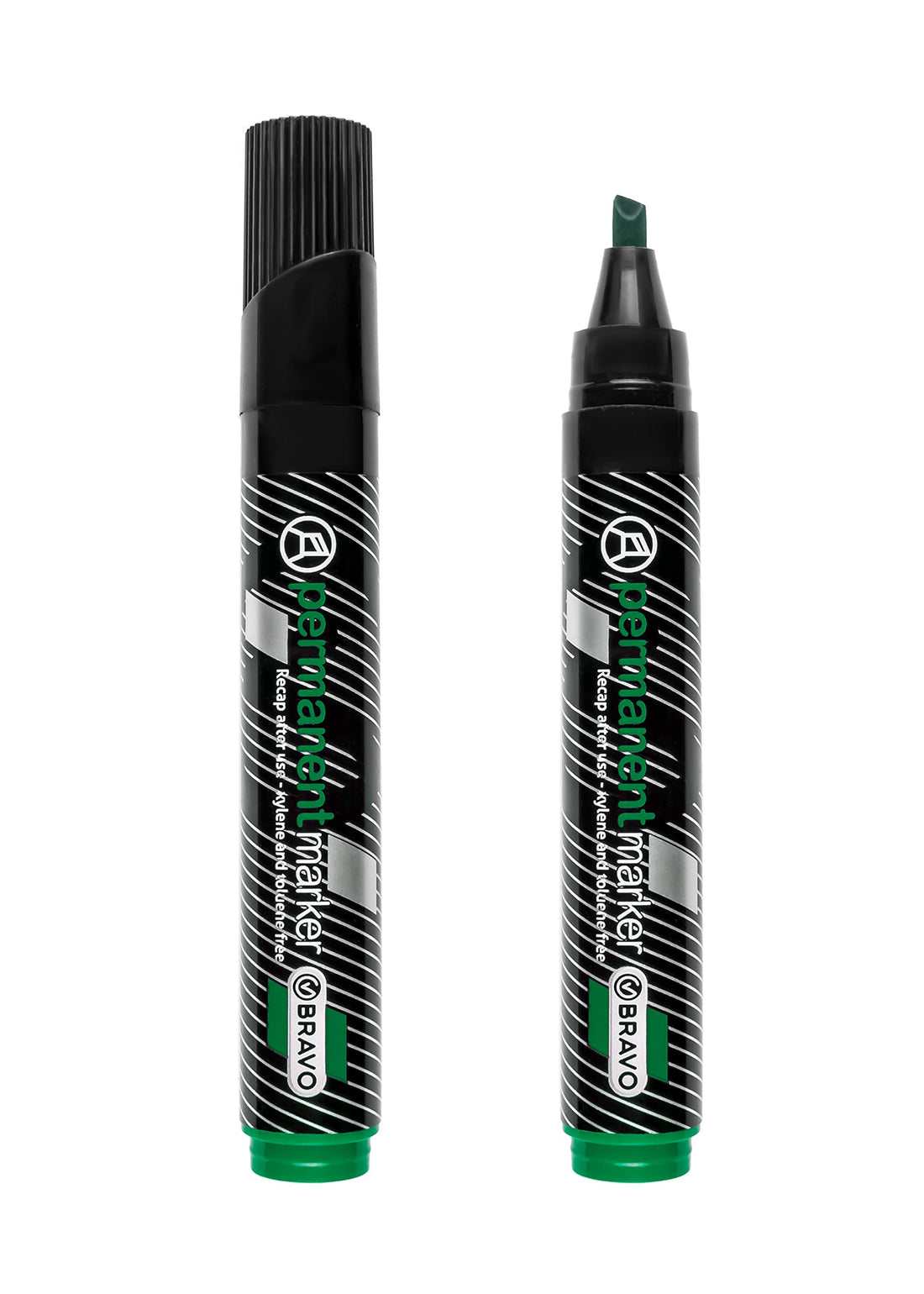 Bravo Sasco marker permanent-chisel tip - 12 pen - green