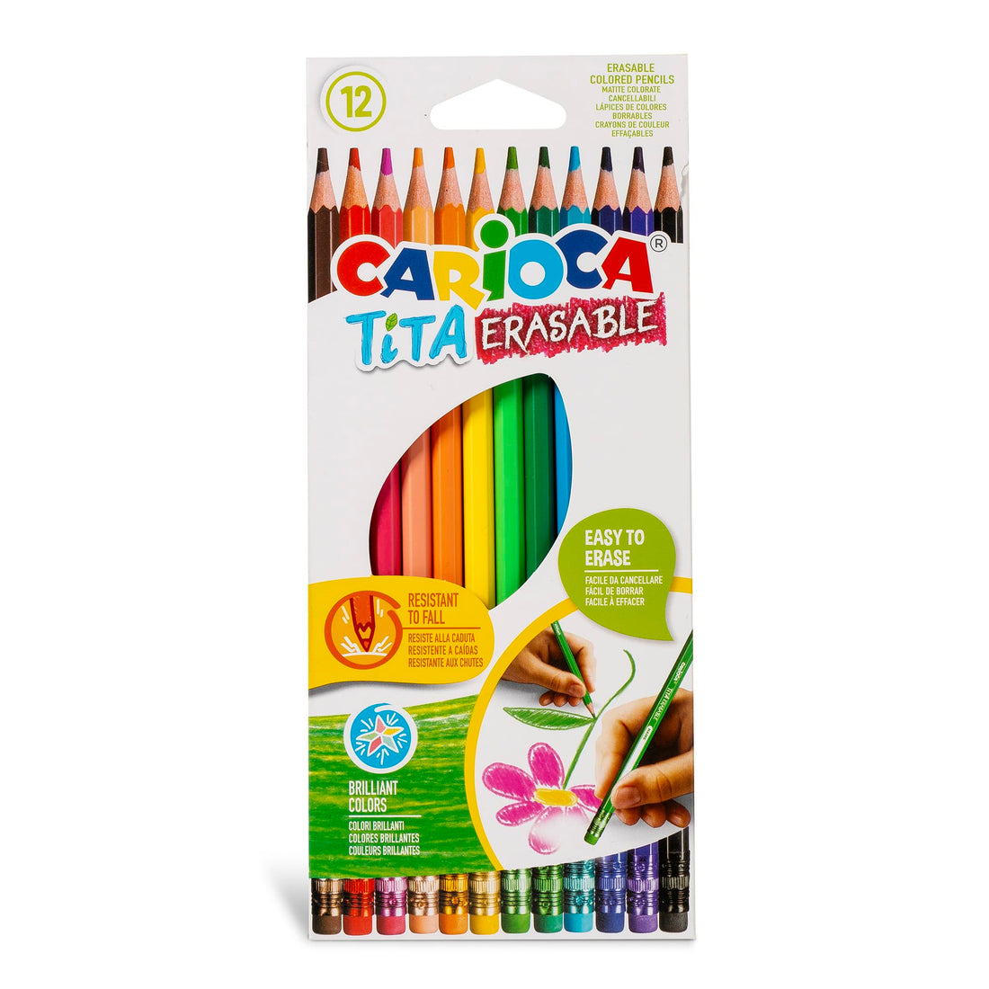 Carioca 42897 Tita Erasable Colouring Pencil (Pack of 12)