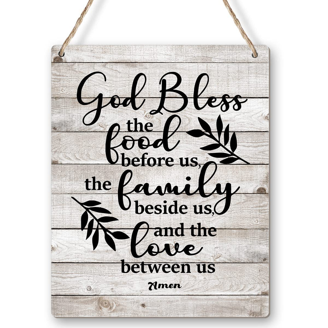 inspirational Quote Bless The Food Before Us Amen Rustic Farmhouse Meal Prayer Sign Faith Sayings Poster Wood Hanging Plaque Sign Decorative for Home Decor Gifts PRINTED BY UP TO DATE 01222143812