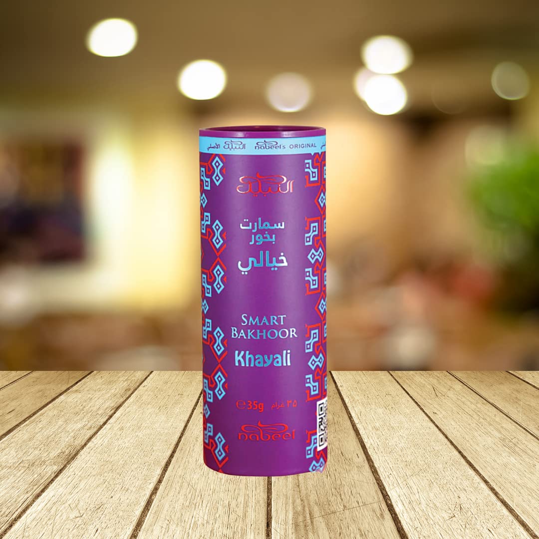 NABEEL Smart Incense Khayali - 35GMS | Truly Magical | Notes of Saffron, Clove, Rose, Geranium, Patchouli, Sandalwood, Vetiver, Musk | Oriental Incense |