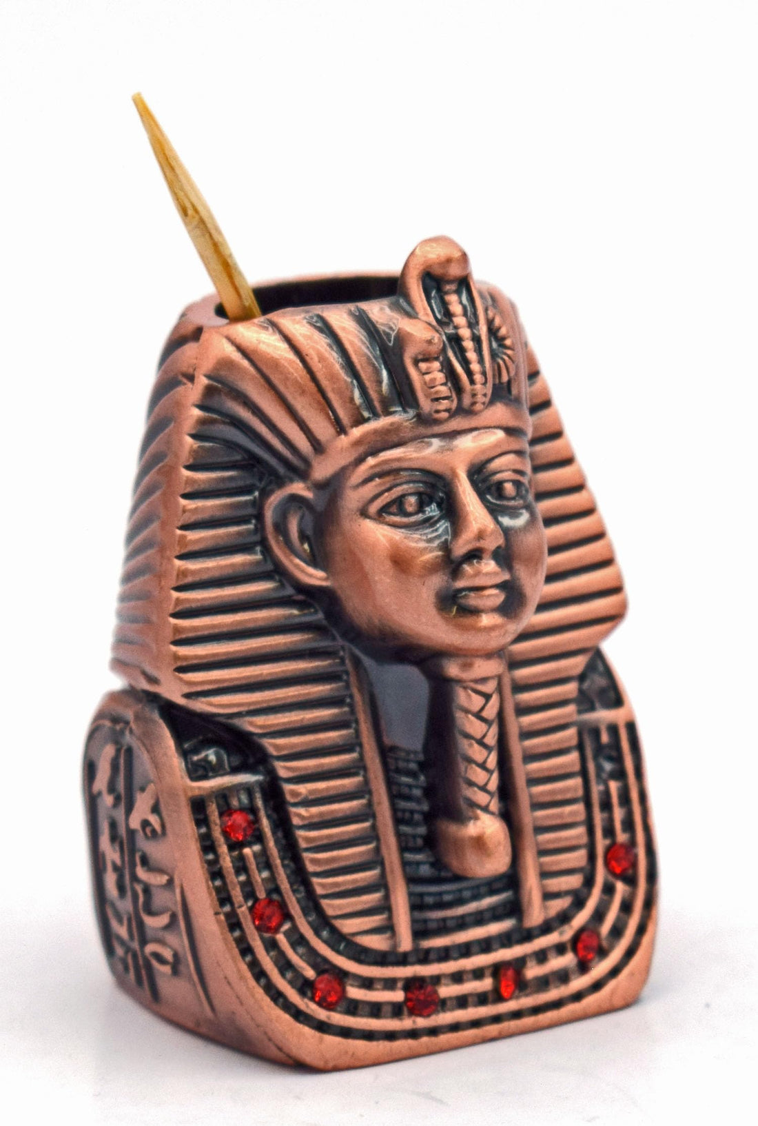immatgar Decorative Egyptian Metal Toothpick Holder souvenirs gift from Egypt (Dusty Rose - 5.5 CM Height)
