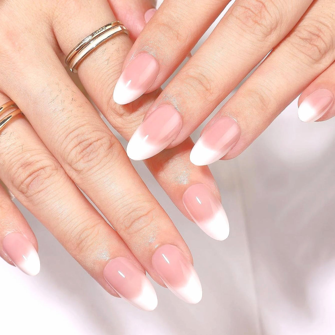 Fingernails Cat Eye (French Nude Gradient 24pcs)