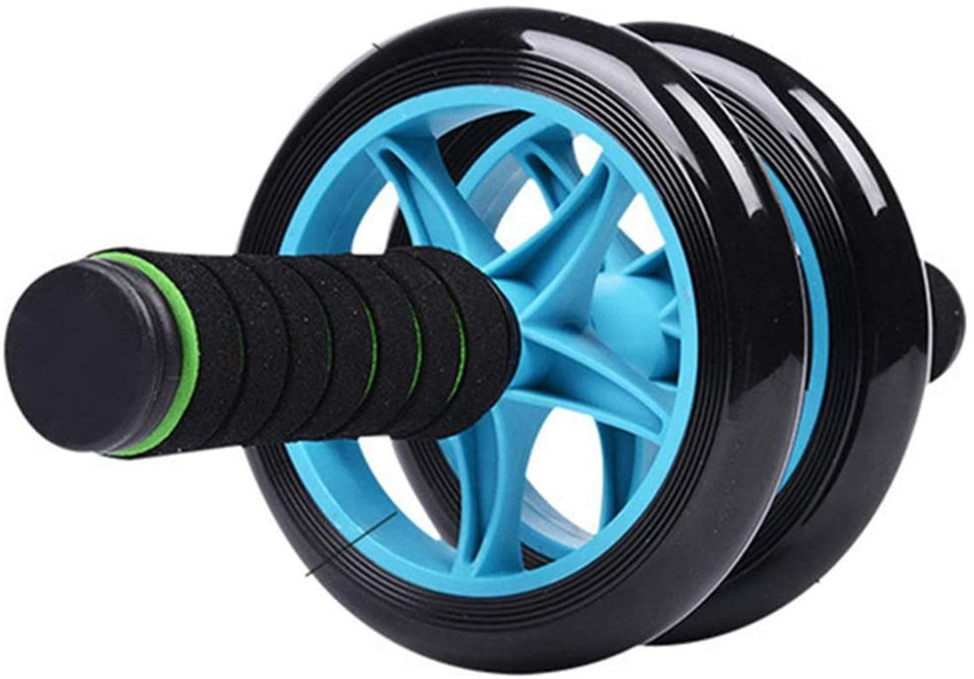 Abs Roller Wheel With Foam Handles Grip Double Wheels Abs Wheel Exercise Gym mwsoz (Color : Blue, Size : Free size)