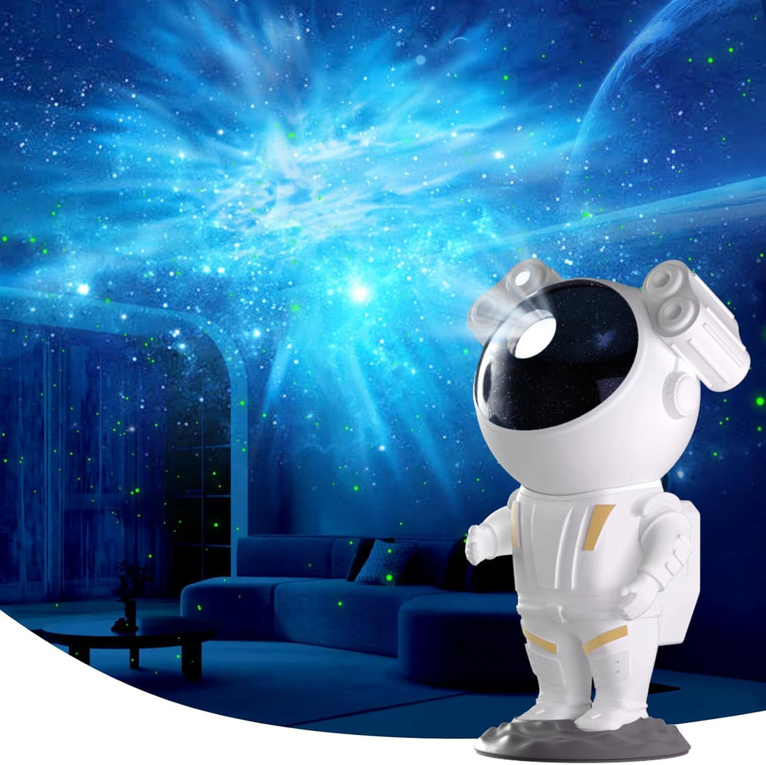 Galaxy & Star Projection Robot, Astro Alan Light Projector, Celestial Light with Timing & Remote Control & 360° Rotation Magnetic Head, Star Lights for Bedroom Gaming Room Decor