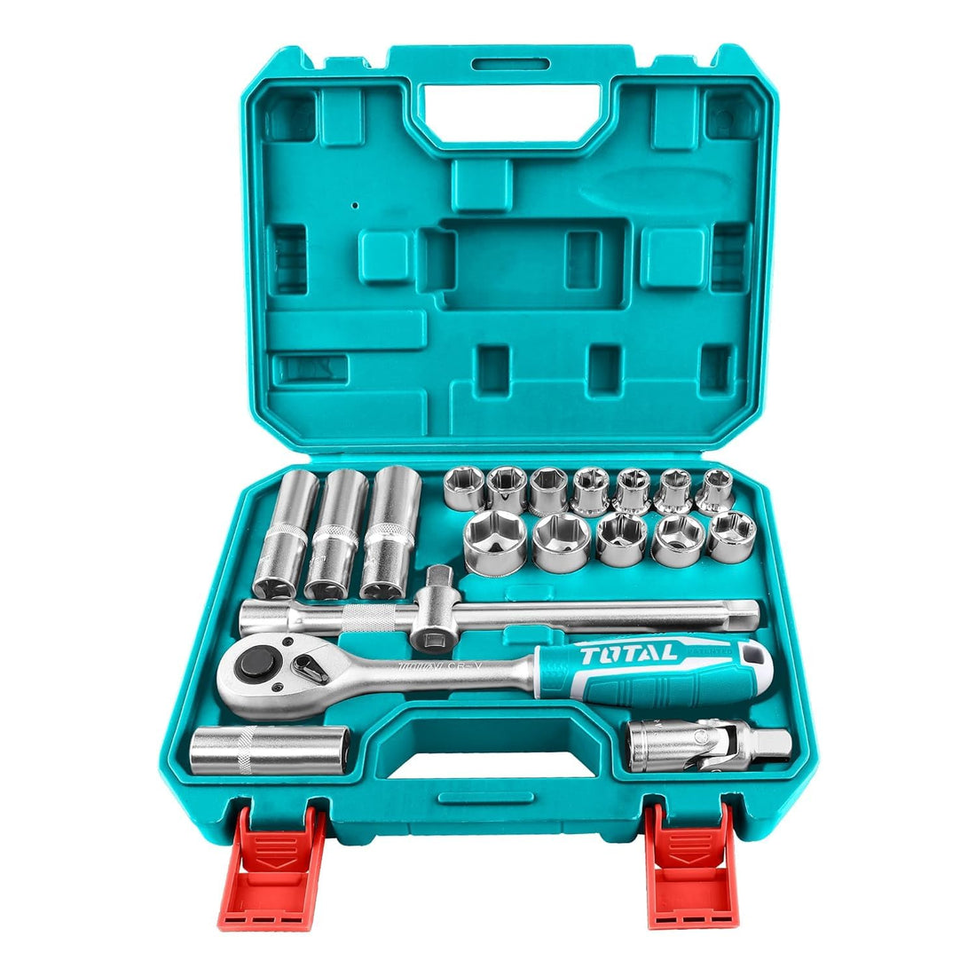 Total THT121201 Socket Set 20-Pieces, 1/2-Inch Size