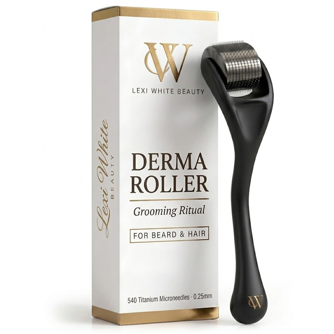 Derma Roller Microneedle Roller for Face, Beard Roller, Microneedling Roller Beard Growth Kit, Hair Growth Beard Care Kit | for Women and Men Skin Care Micro Needle Face Roller Scalp Roller 0.25mm
