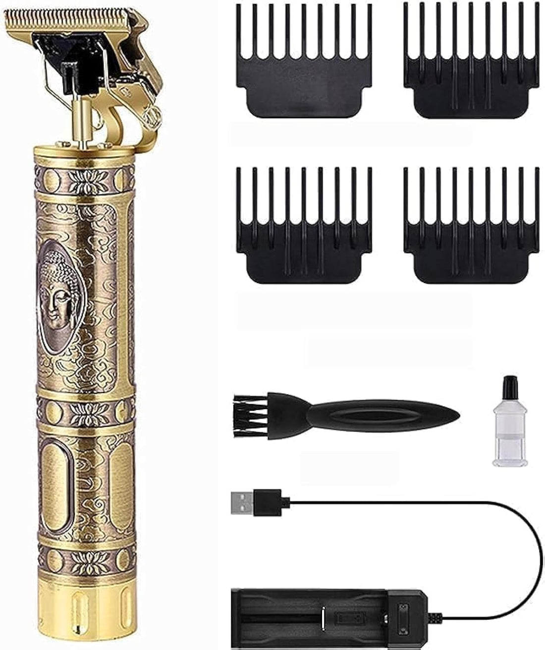 Kemei Professional Original Hair Clipper and Beard Trimmer, Gold, WS-T99