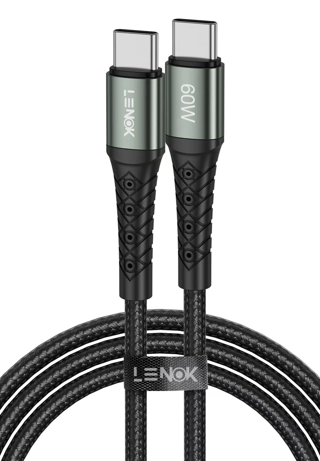 LENOK USB C Charger Cable 60W type C to type C Cable PD 3.0(6.5ft/2m), Compatible with iPhone 15/15 Pro/Samsung Galaxy S23/22/Z Fold/Z Flip/Google Pixel 7/MacBook Air iPad Pro/Mini iPad 10, etc. (2 M)