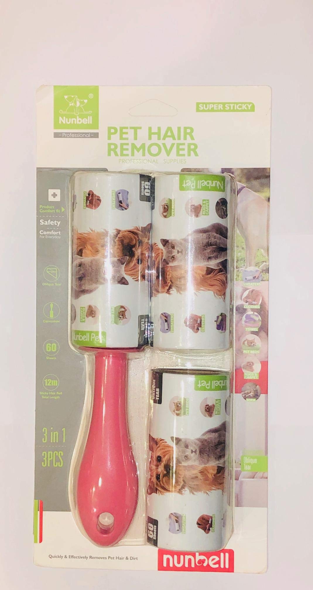 Nunbell Hair remover with Two spare parts Pink