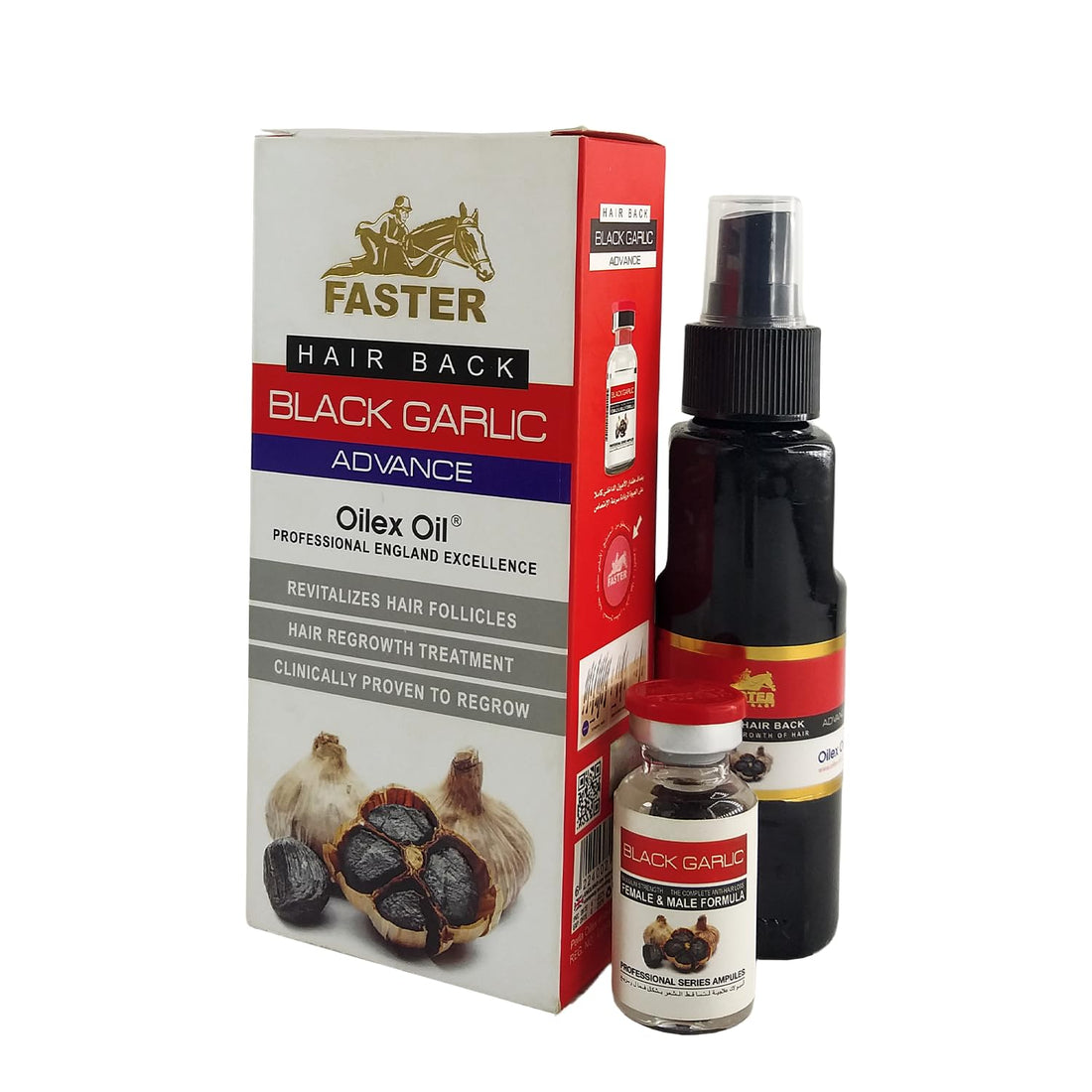 Faster Hair Back Black Garlic Advance Oilex Oil - 100 Ml White