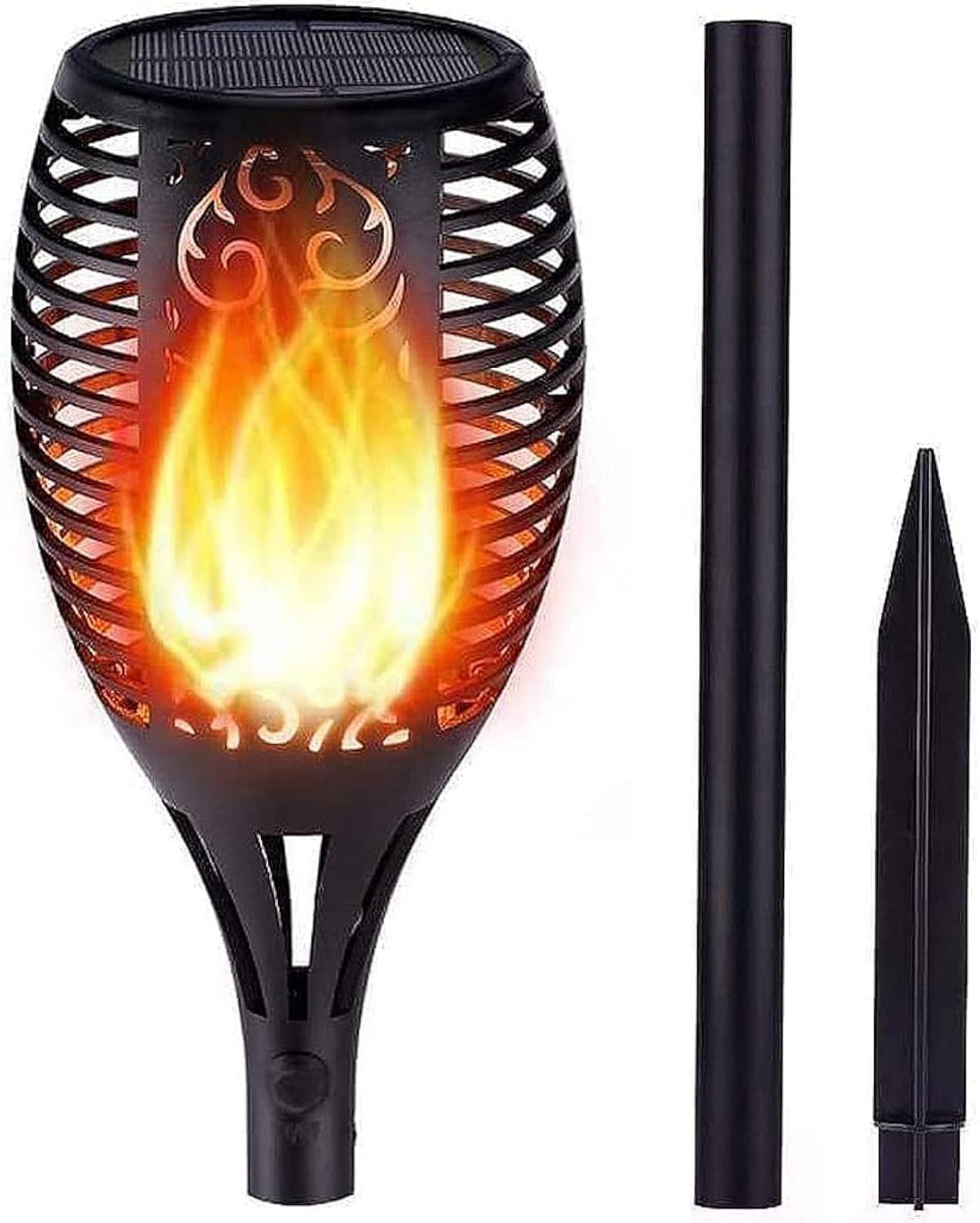 LED Waterproof Solar Light Flickering Flame Solar Torch Light Garden Lamp Outdoor Landscape Decoration Garden Lawn Light. (1 Pack)