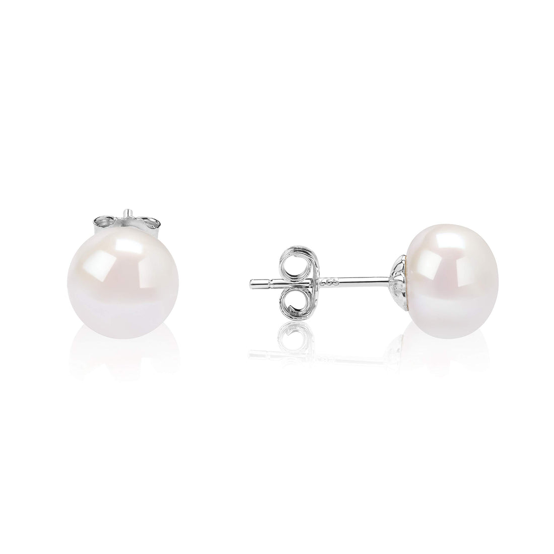 LIZOL Pink Pearl Earrings Sterling Silver Quality Handpicked Freshwater Cultured Pearl Stud Earrings for Women Gift , Pearl, cultured pearl