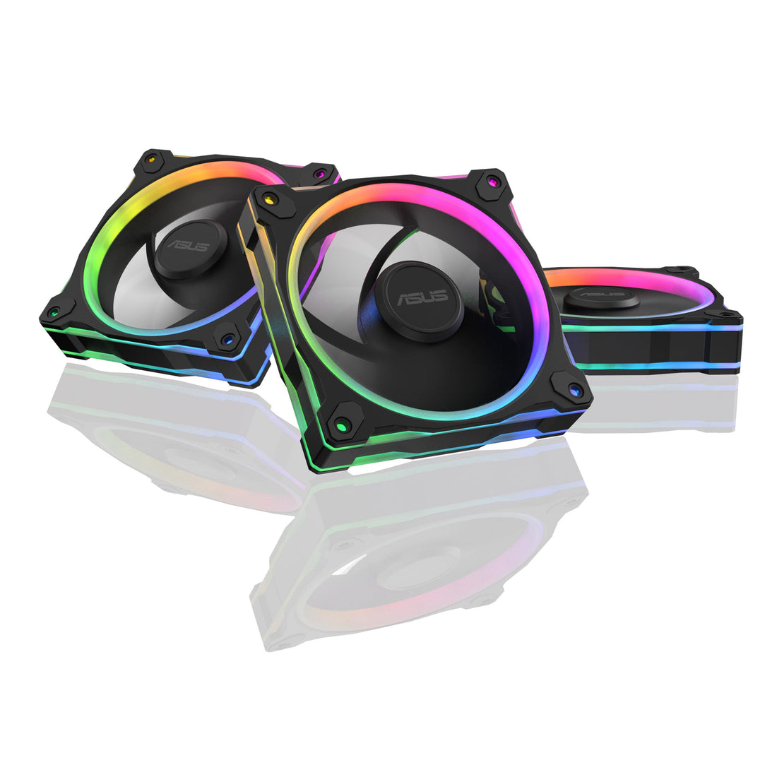 ASUS Prime MR120 ARGB Triple Pack, 120 mm PWM Fan, 20 ARGB LEDs, Fan Speed 1600 RPM, Air Flow 58 CFM, 28 mm Thick Frame, Aura Sync