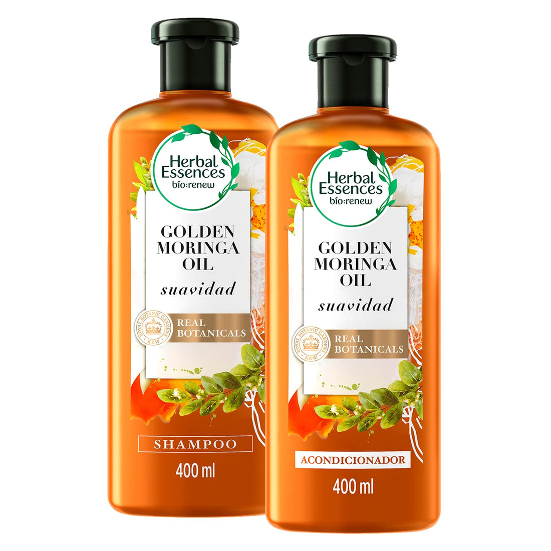 HERBAL ESSENCES Bio:Renew, Golden Moringa Oil, Shampoo 400 ml + Conditioner 400 ml, Soft Hair