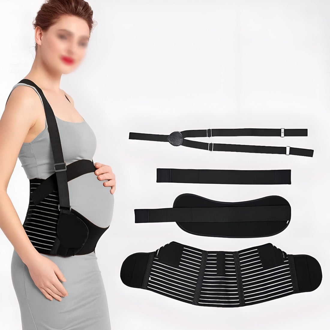 Maternity Care Belt - 3-in-1 Support Belt for Pregnant Women, Adjustable and Breathable, Offers Relief for Pelvic, Waist, and Back Pain, Perfect for Postpartum Belly Shaping and Recovery