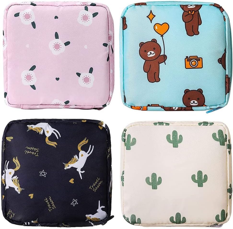Waterproof Mini Pouch 2 Pack – Small Multipurpose Bags for Everyday Use | Cosmetic Bag, Pad Holder, Stationery Organizer, Travel Pouch | Durable Fabric with Smooth Zipper