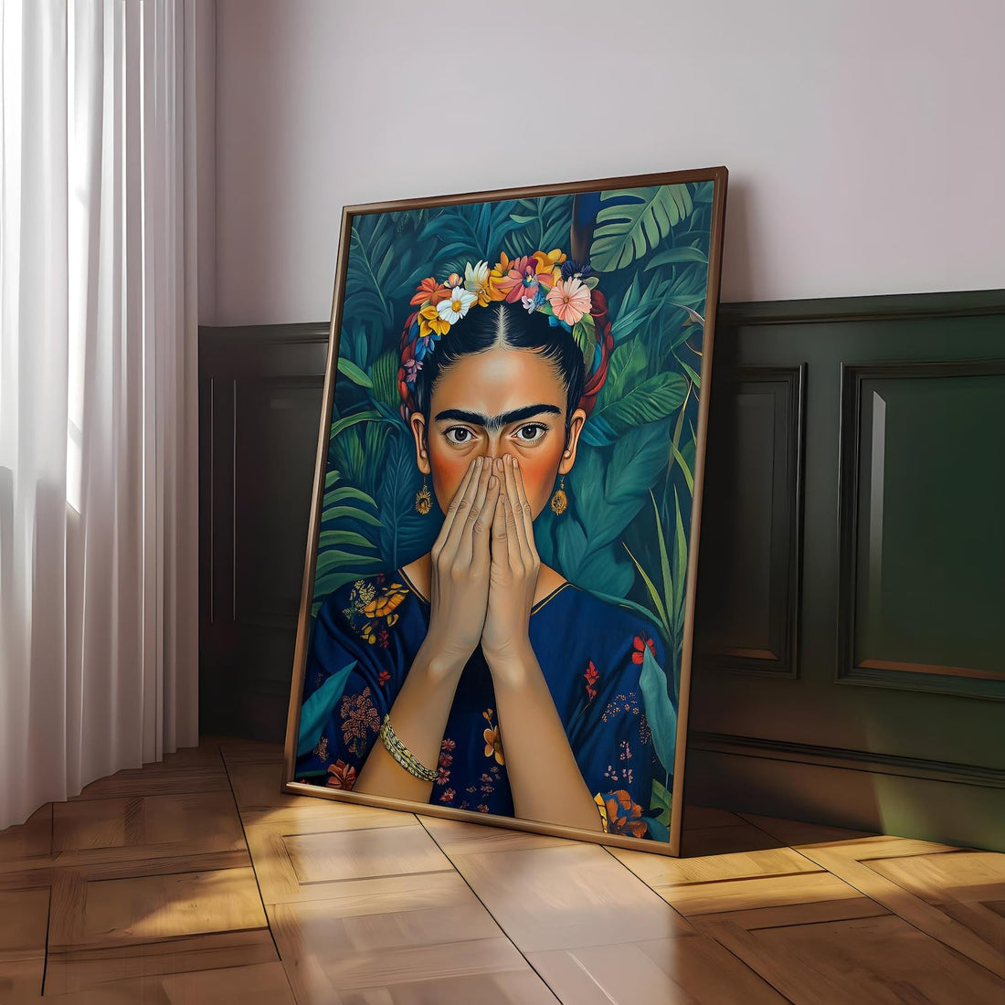 Naia - Wooden Poster - Portrait - Frida Kahlo - 60x40cm