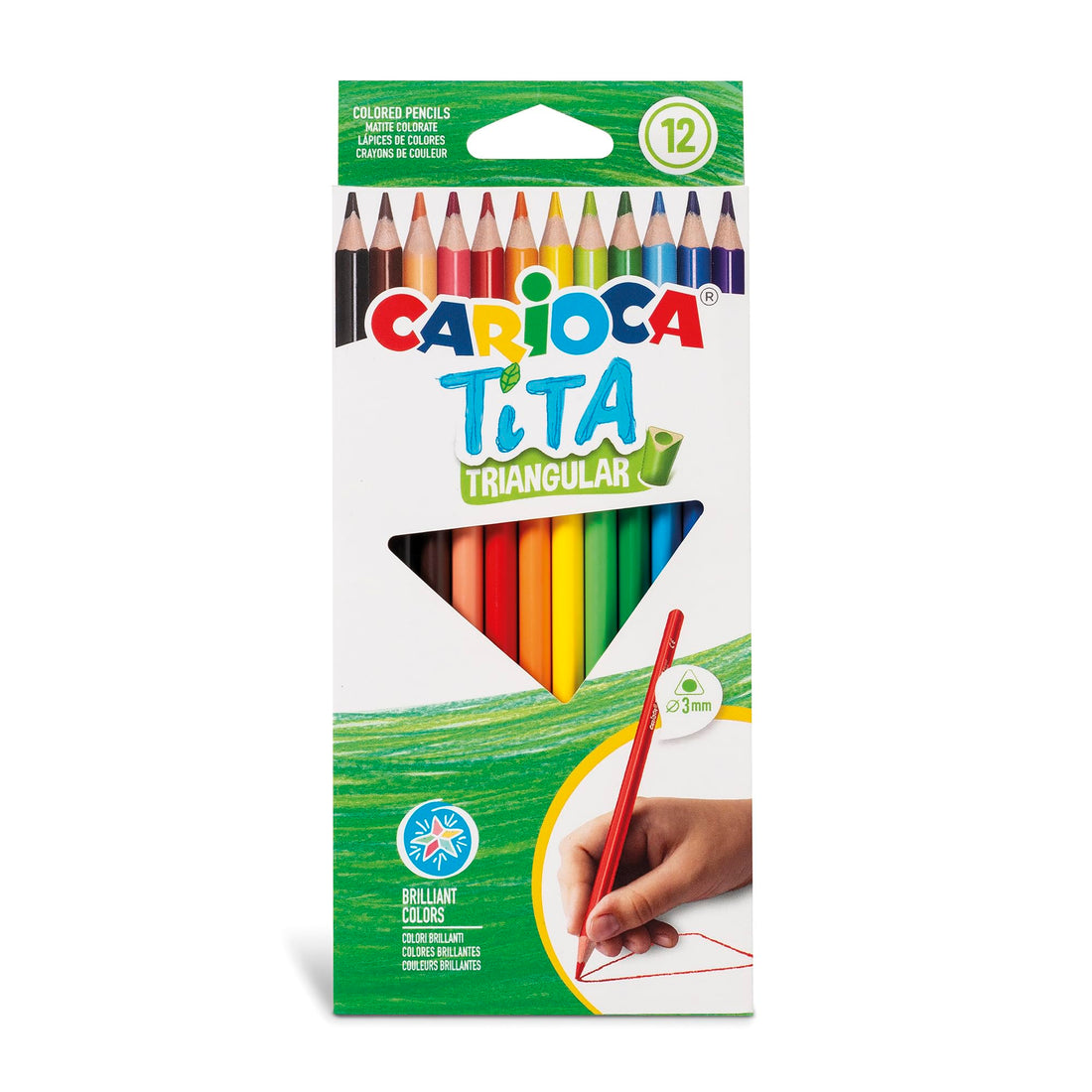 Carioca Tita Triang. Box 12pcs Colored Pencil