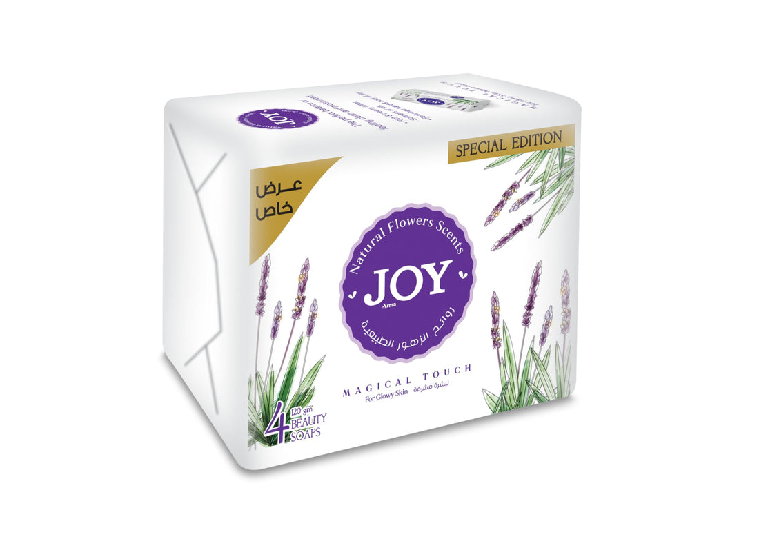 JOY SOAP 110 gm Bundle - Pack of 4 Magical Touch (Scent and color may vary)