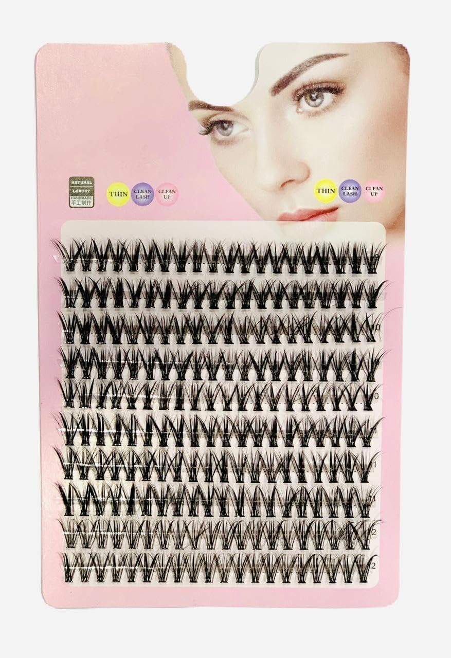 LAHES 240PCS - Extensions Individual Lash Volume 6D mink - FREE EYELASHES - Natural Eyelashes (20D0.07-9-12MIX)