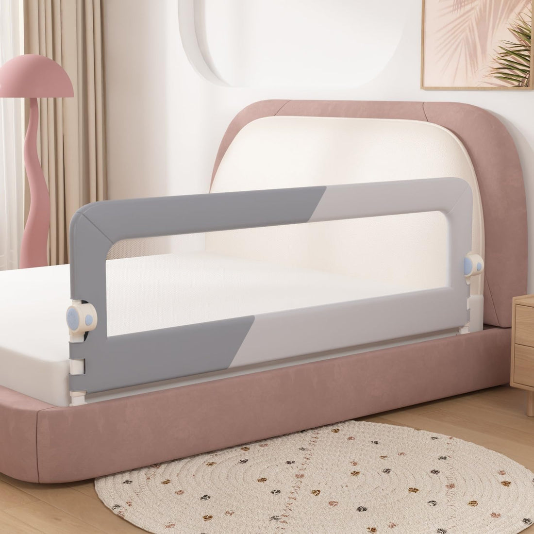 Baby Bed Rails Guard - Foldable Toddler Bed Rail, Kids' Bed Rails & Rail Guards,Safety Bed Fence Protector Rail, Adjustable Heights Bed Guard Rail for Queen King Twin Bed Kid (1.8 m) (1.5 M)