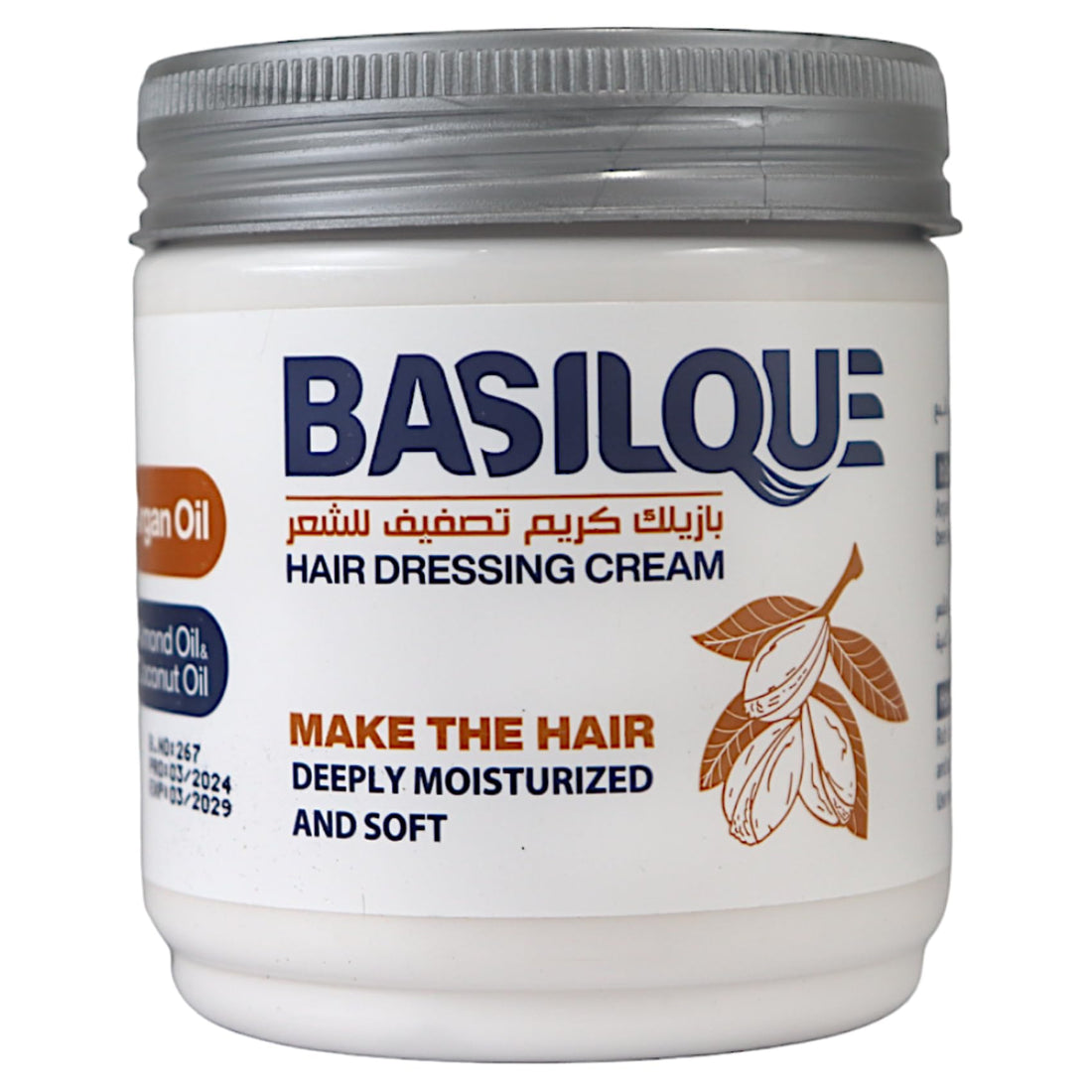 Basilque Hair Dressing Cream Make The Hair Deeply Moisturized&Soft With Argan Oil,Almond Oil&Coconut Oil-300ml