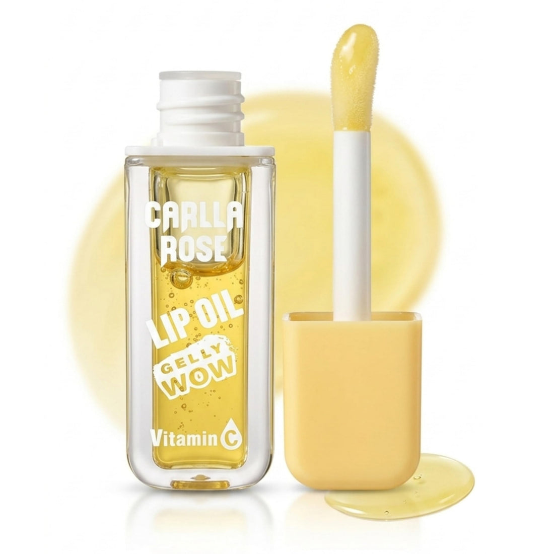 Vitamin C lip oil, a moisturizing and softening lip oil for women, long-lasting, lightweight formula with a lip gloss tint, a beauty gift for women. (Yellow)