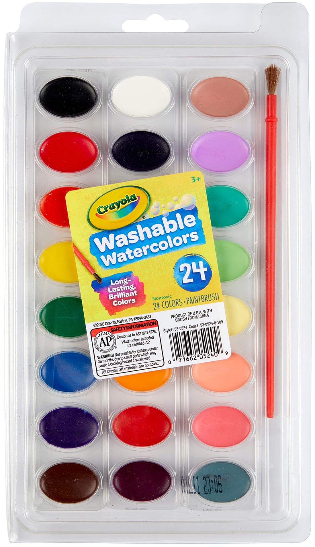 CRAYOLA 53-0524-e-000 Washable Paint Palette - 24 colours craft kit