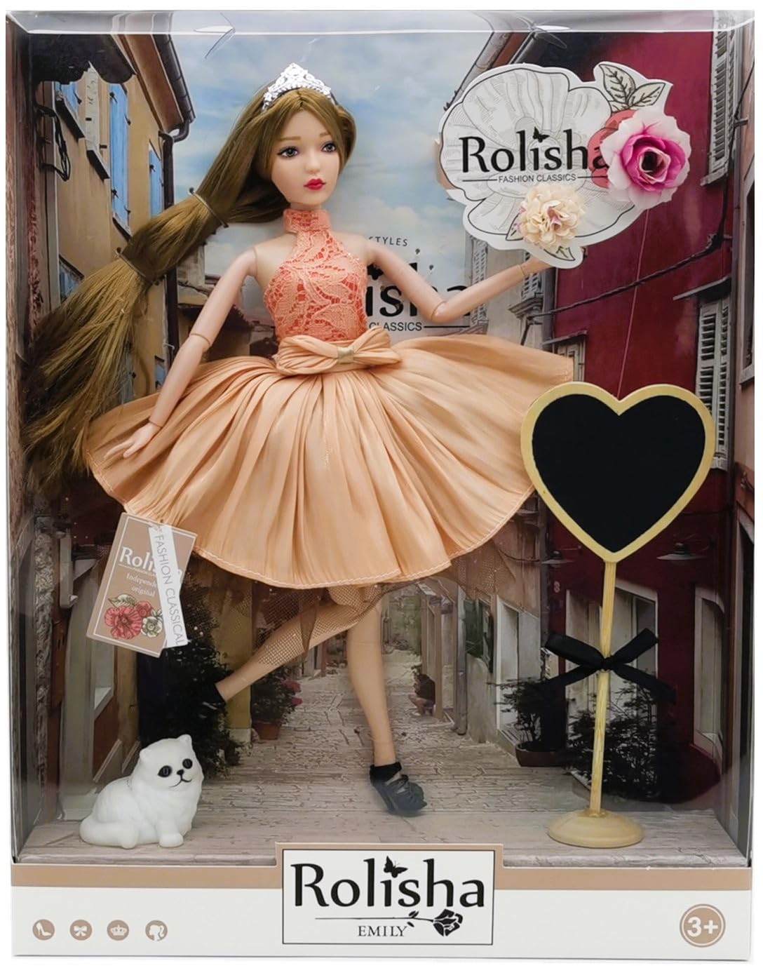 TOYS LAND Rolisha Fashion Doll, 29 cm Height Classical Toy Doll With A Gorgeous Dress And Beautiful Silky Long Hair, Rolisha Fashion Collection Dolls A Best Gift for Girls Kids Age 3+ (07022)