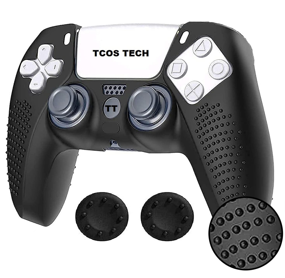 PS5 Controller Silicone Cover Ultra Grip Anti-Slip Cover Protective Case Sleeve for Sony Playstation 5 Controller - Black