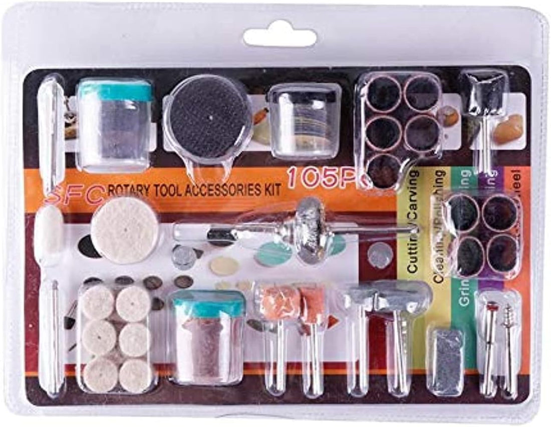 105 Pcs Electric Grinder Polishing-Mini Rotary Power Drill Accessories Kit Tool Set