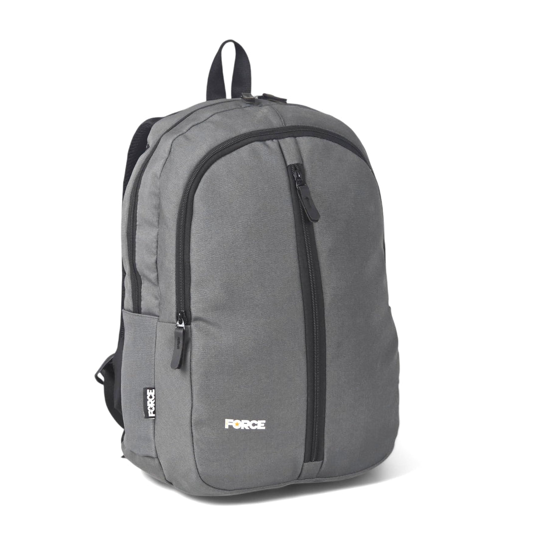 Force Basic Unisex Backpack | Durable Water Resistant Backpack | for School Gym Work Everyday Use | Black | 44 x 30 x 18 cm | Model FDB20xx-Black Zipper