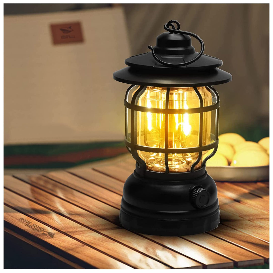 Kaishengyuan Camping Lantern Rechargeable, Lights Battery Operated with Rotating Dimmers, Vintage COB Portable Waterproof Hanging Tent Light, for Hiking, Fishing, Power Cuts, YL01