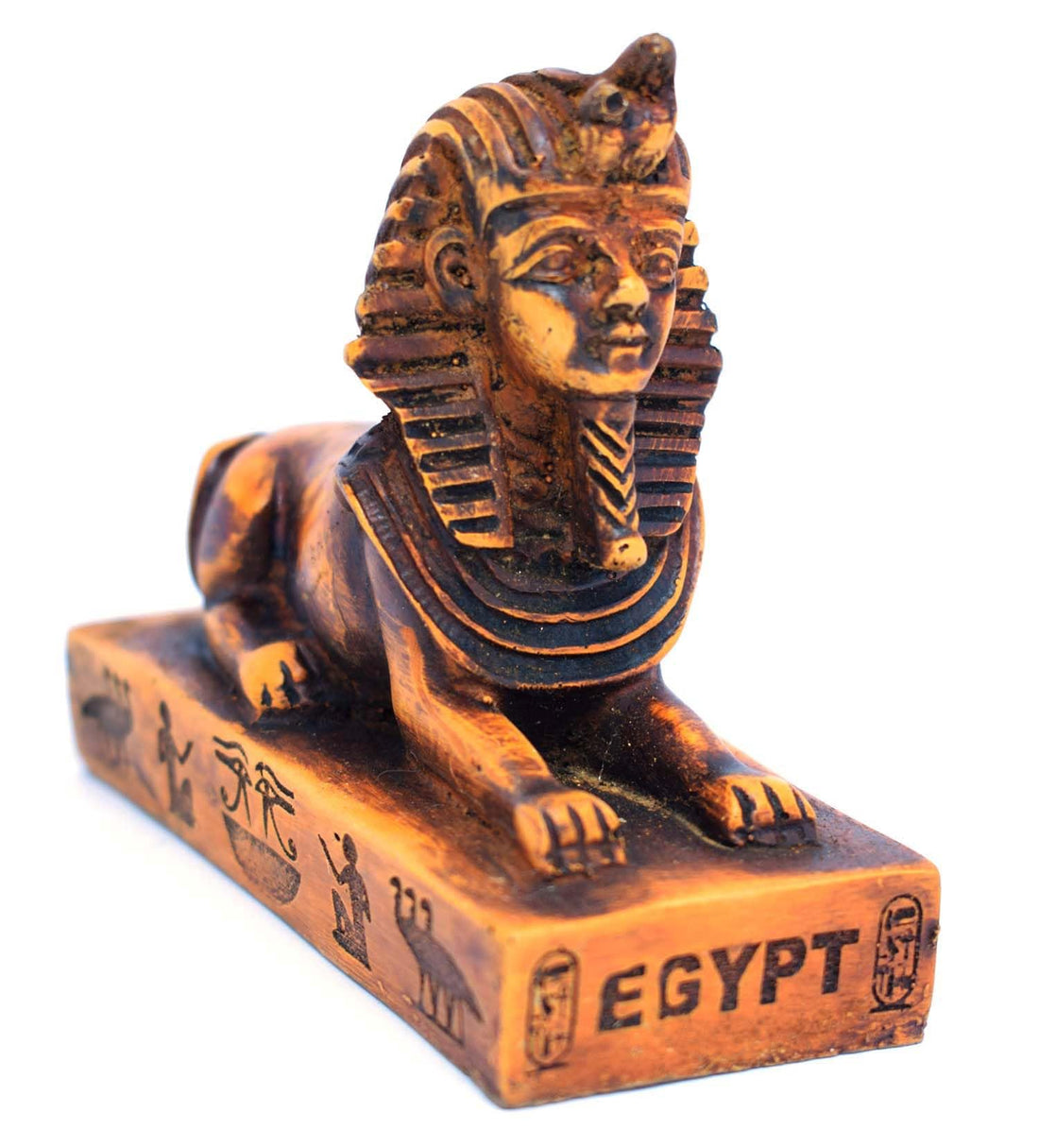 immatgar pharaonic Decorative Egyptian sphinx Statue ancient Egyptian souvenirs gifts handmade décor (Shape1 Brown 10 CM)