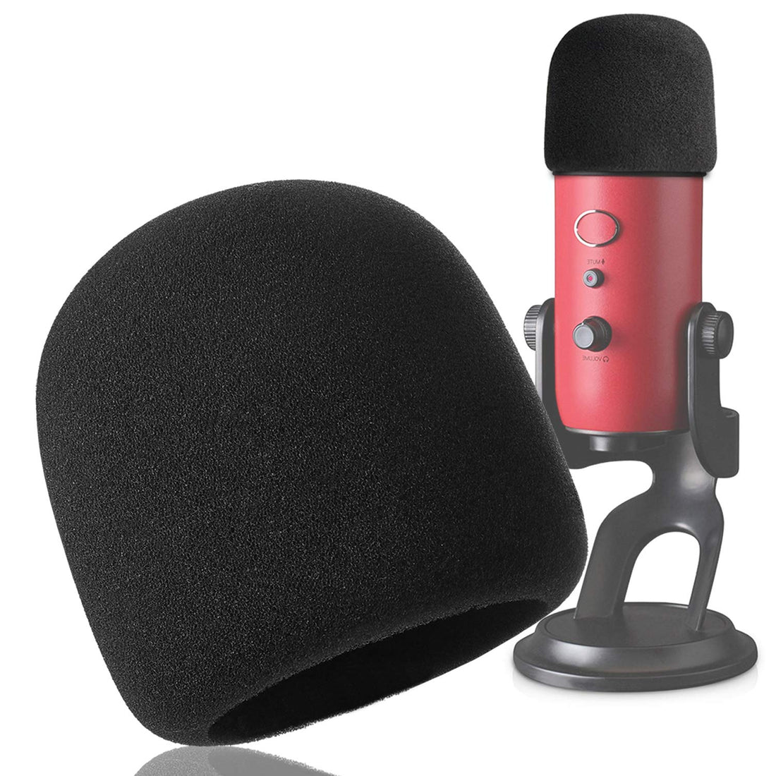 YOUSHARES Microphone Foam Cover - Windscreen Large Size Mic Cover for Blue Yeti, Yeti Pro, MXL, Audio Technica