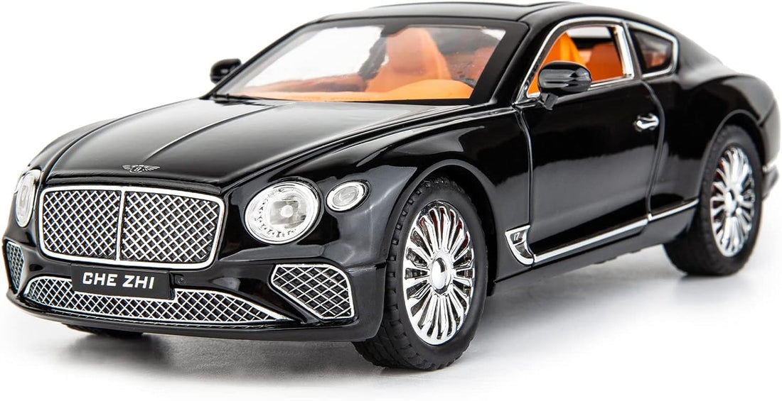 Alokik Enterprise 1:24 Diecast Model Alloy Bentley Continental GT Metal Pull Back Car with Sound Light, Openable Doors | Toy Vehicles for Kids Gift 【Colors as Per Stock】