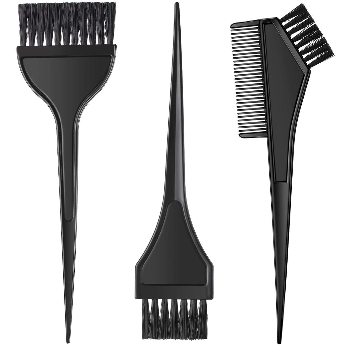 3 Pieces Hair Dye Colouring Brush Hair Dyeing Comb Brush Kit Bleach Tint Applicator Tools for Hair Hairdressing Salon