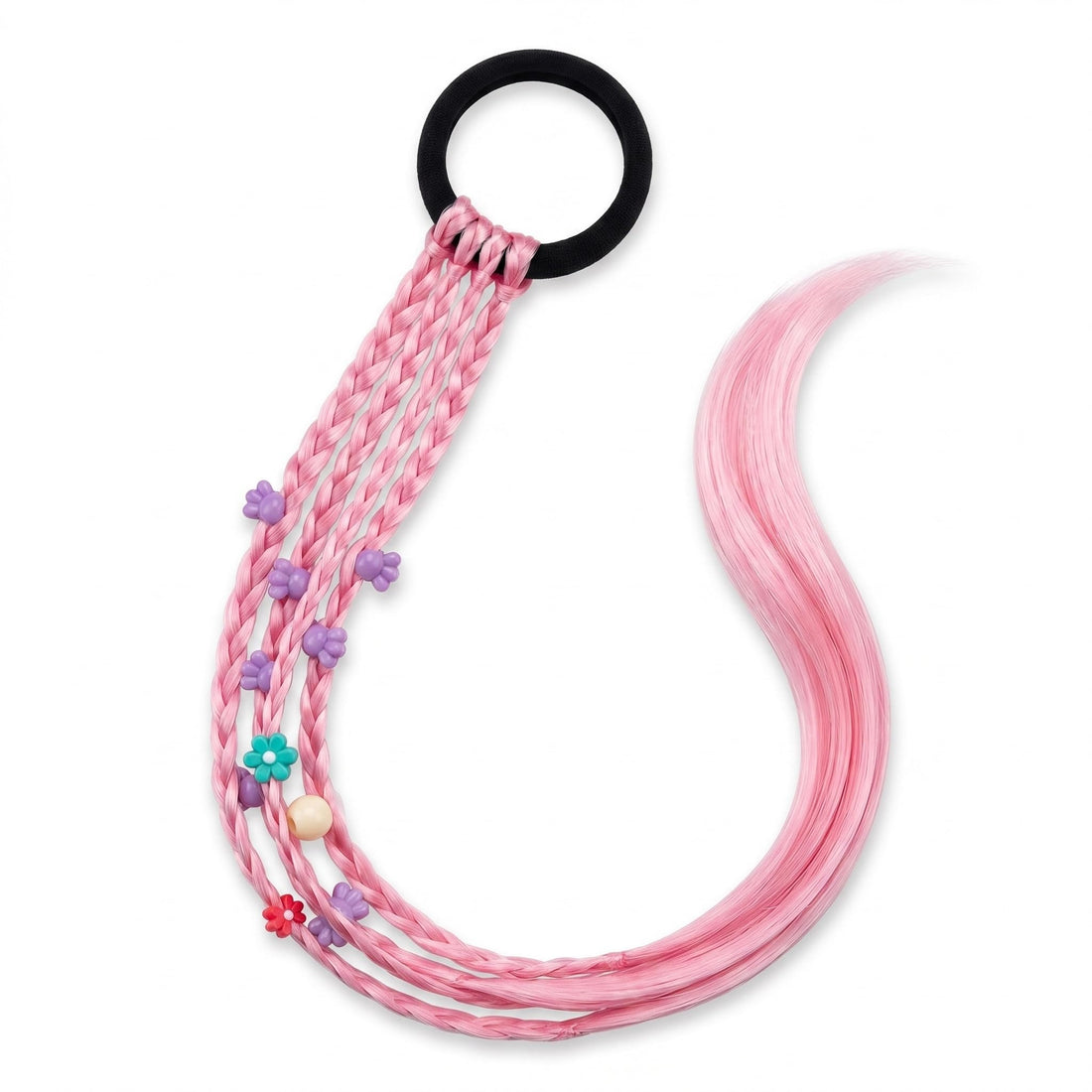 Catch Up Braided Elastic Hair Tie for Women and Girls, Strong Hold No Damage Ponytail Holder for Braids, Soft Stretch Hair Band for Thick and Thin Hair Daily Styling Accessory