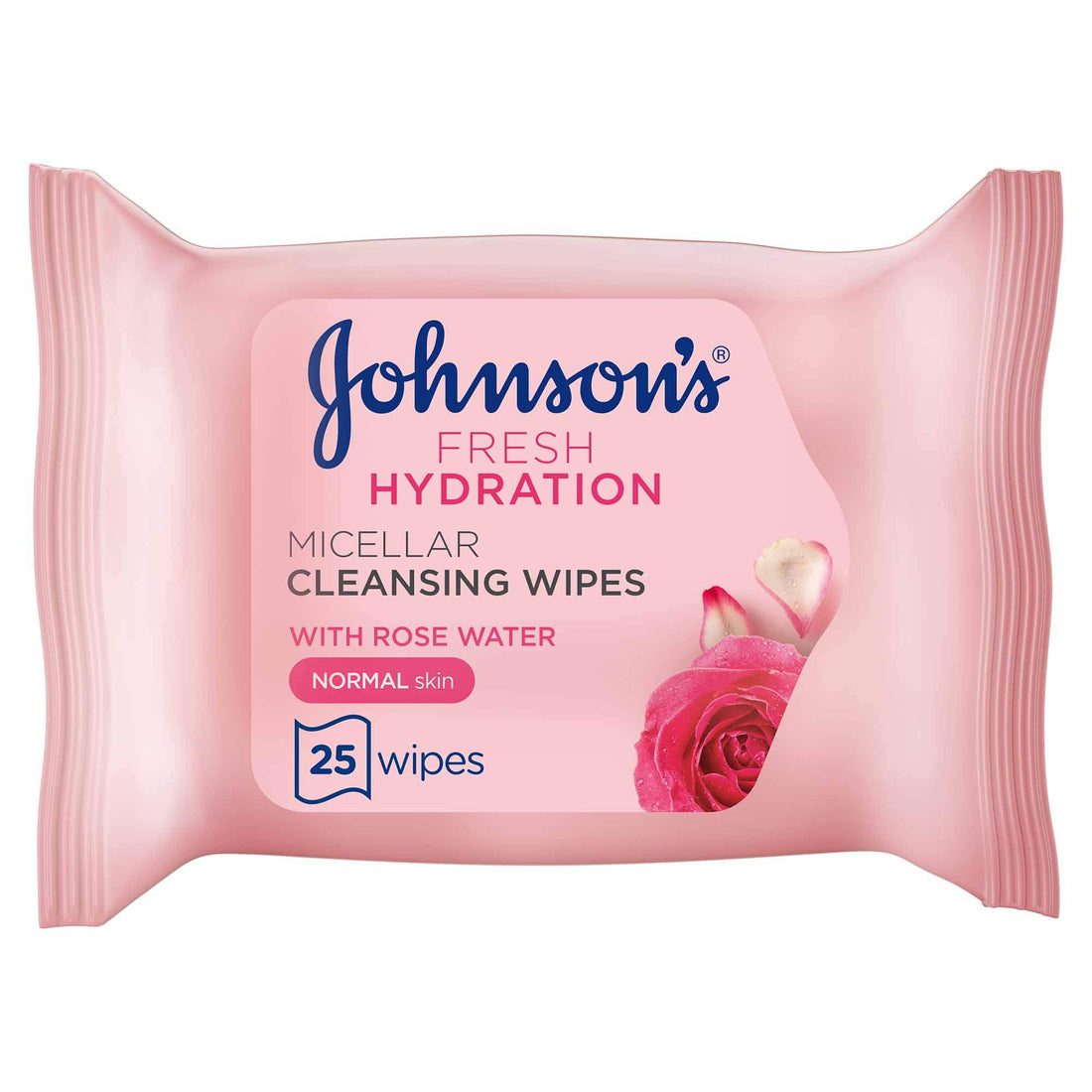 Johnsons Cleansing Wipes Fresh Hydration Micellar Normal Skin Pack Of 25 Wipes