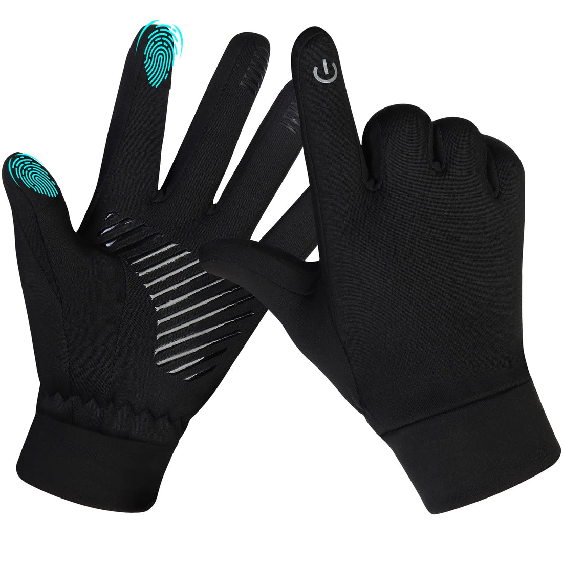 Winter Thermal Lightweight Cycling Gloves for Men Women, Thin Anti Slip Touch Screen Kids Warm Gloves for Running Climbing Riding Bike Driving Playing football Hiking Dog and Hill Walking
