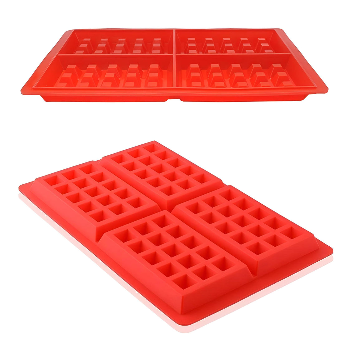 Waffle Maker - Luxury silicone baking tray for easy cleaning, pancakes, biscuits and desserts with perfect shape, heat-resistant and non-stick design, perfect for breakfast lovers (2Piece)